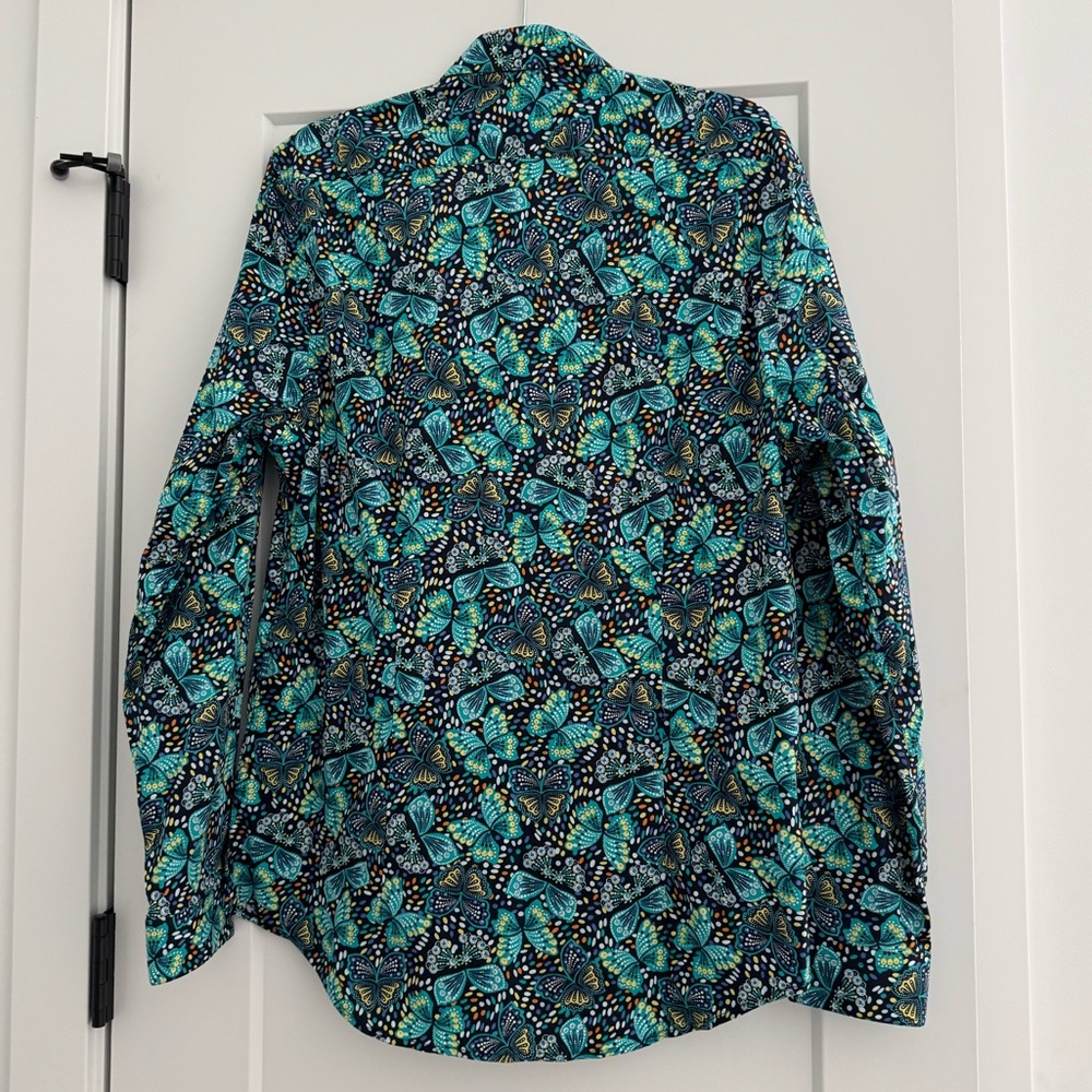 Paisley & Gray Teal and Navy Patterned Shirt - Picture 2 of 4